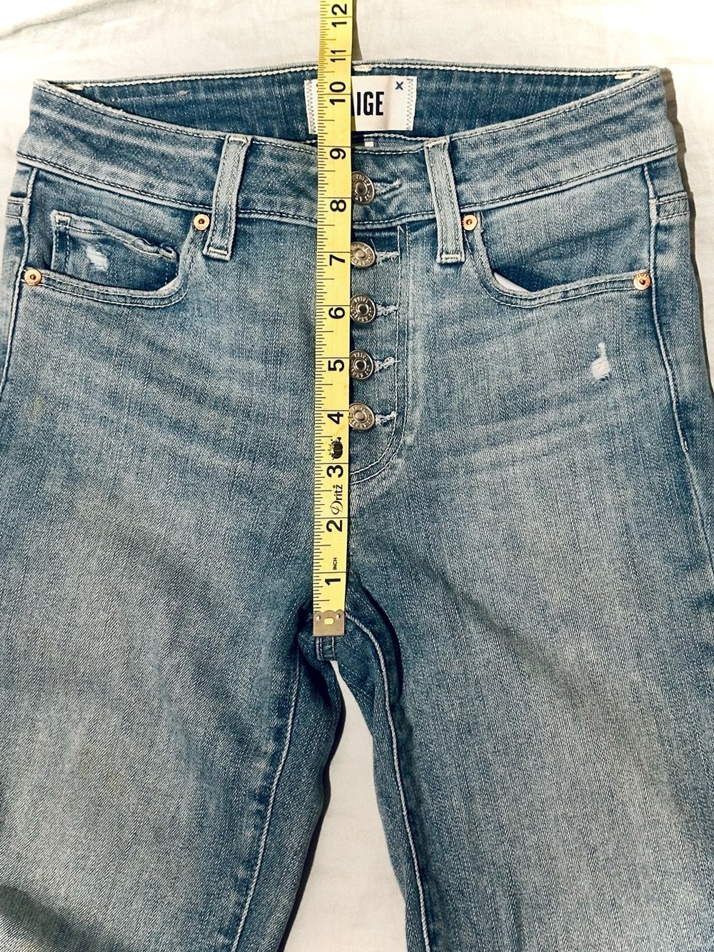 PAIGE Hoxton Ankle Button Fly 23 - Picture 4 of 6